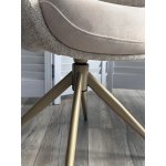 Стул ГРЕЙС (GRACE) 360 град. цвет БЕЖЕВЫЙ PENA-120 / G1229-3, ткань / ШАМПАНЬ каркас, ®DISAUR Стул ГРЕЙС (GRACE) 360 град. цвет БЕЖЕВЫЙ PENA-120 / G1229-3, ткань / ШАМПАНЬ каркас, ®DISAUR