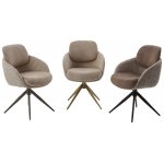 Стул ГРЕЙС (GRACE) 360 град., цвет БЕЖЕВЫЙ (PENA-120 / G1229-3, ткань / ЛАТТЕ каркас, ®DISAUR