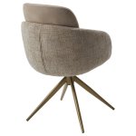 Стул ГРЕЙС (GRACE) 360 град. цвет БЕЖЕВЫЙ PENA-120 / G1229-3, ткань / ШАМПАНЬ каркас, ®DISAUR Стул ГРЕЙС (GRACE) 360 град. цвет БЕЖЕВЫЙ PENA-120 / G1229-3, ткань / ШАМПАНЬ каркас, ®DISAUR