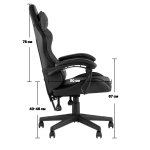 Кресло спортивное TopChairs Druid серый ткань