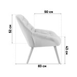 Кресло Олби Страйпс белый