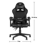 Кресло спортивное TopChairs Druid серый ткань