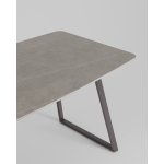 Стол обеденный Vermont 140*80 см  керамика темная ножки серые