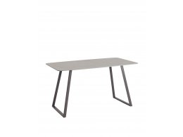 Стол обеденный Vermont 140*80 см  керамика темная ножки серые