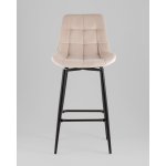 Стул барный Флекс с поворотным механизмом велюр бежевый