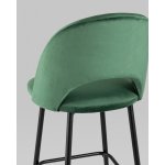 Стул барный Меган велюр зеленый 2 шт