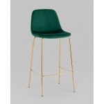 Стул барный Валенсия SN велюр зеленый золотые ножки 2 шт