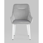 Стул Диана велюр серебристый ножки белые 4 шт