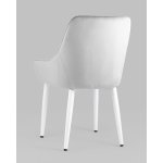 Стул Диана велюр серебристый ножки белые 4 шт