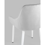 Стул Диана велюр серебристый ножки белые 4 шт