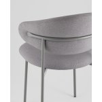 Стул Evan велюр серый каркас серый Стул Evan велюр серый каркас серый