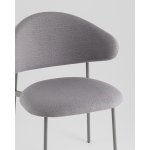 Стул Evan велюр серый каркас серый Стул Evan велюр серый каркас серый