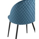 Стул Lilly велюр сине-зеленый 4 шт.