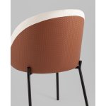 Стул обеденный Adelinde бежевый с коричневой экокожей