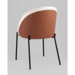 Стул обеденный Adelinde бежевый с коричневой экокожей