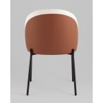 Стул обеденный Adelinde бежевый с коричневой экокожей