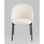 Стул обеденный Adelinde бежевый с коричневой экокожей