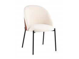Стул обеденный Adelinde бежевый с коричневой экокожей
