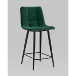 Стул полубарный Джанго велюр зелёный 2 шт.