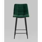 Стул полубарный Джанго велюр зелёный 2 шт.