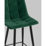 Стул полубарный Джанго велюр зелёный 2 шт.