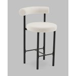 Стул полубарный Флорео букле молочный