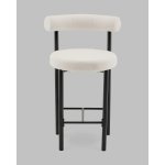 Стул полубарный Флорео букле молочный