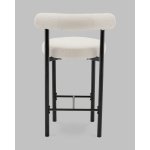 Стул полубарный Флорео букле молочный