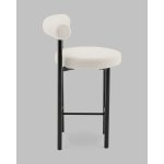 Стул полубарный Флорео букле молочный