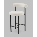 Стул полубарный Флорео букле молочный