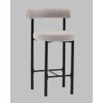 Стул полубарный Флорео букле светло-серый