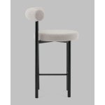 Стул полубарный Флорео букле светло-серый