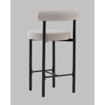 Стул полубарный Флорео букле светло-серый