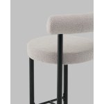 Стул полубарный Флорео букле светло-серый