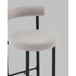 Стул полубарный Флорео букле светло-серый