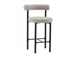 Стул полубарный Флорео букле светло-серый