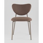 Стул Rina велюр коричневый каркас бежево-серый