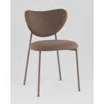 Стул Rina велюр коричневый каркас бежево-серый
