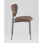 Стул Rina велюр коричневый каркас бежево-серый