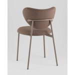 Стул Rina велюр коричневый каркас бежево-серый