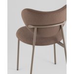 Стул Rina велюр коричневый каркас бежево-серый