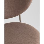 Стул Rina велюр коричневый каркас бежево-серый