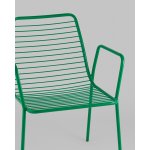 Стул с подлокотниками Дели металл зеленый