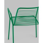 Стул с подлокотниками Дели металл зеленый
