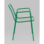Стул с подлокотниками Дели металл зеленый