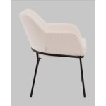 Стул с подлокотниками Кози new ткань букле молочный