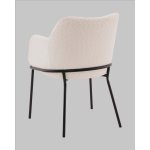 Стул с подлокотниками Кози new ткань букле молочный