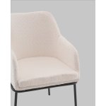 Стул с подлокотниками Кози new ткань букле молочный