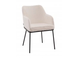 Стул с подлокотниками Кози new ткань букле молочный