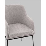 Стул с подлокотниками Кози new ткань букле серый